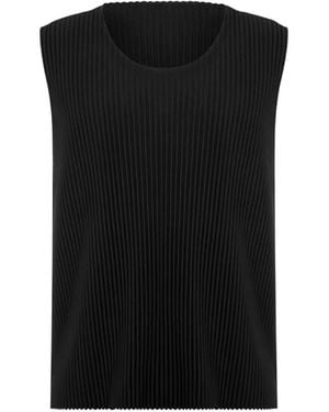 Issey Miyake Pleated Tank Top - Black