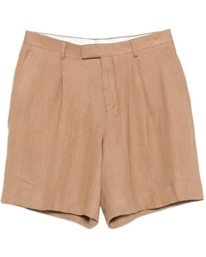 Lardini Paaramis Pleated Shorts - Natural