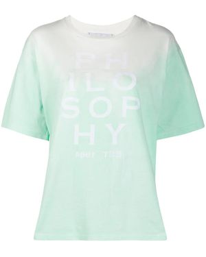 Philosophy Di Lorenzo Serafini Gradient-Dyed T-Shirt - Green