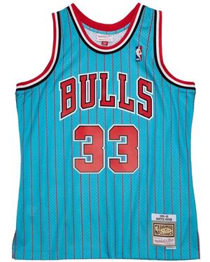 Mitchell & Ness Gestreifte Scottie Pippen Weste - Blau