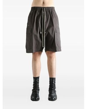Rick Owens Short Cargo À Lien De Resserrage - Noir