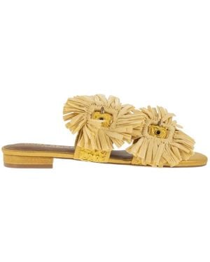 Kurt Geiger Fringed Sandals - Metallic