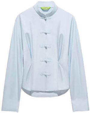 Shanghai Tang Silk Blouse - Blue