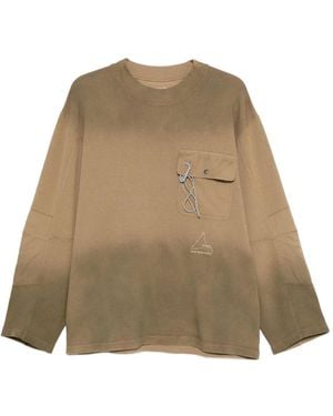 Roa X And Wander T-Shirt Con Fantasia Tie Dye - Neutro