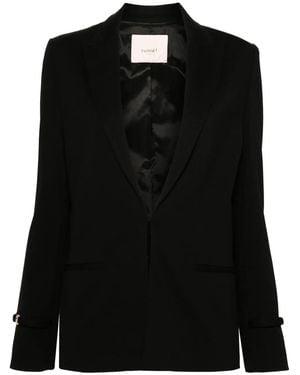Twinset Strap-Detail Blazer - Black