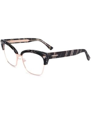 DSquared² Occhiali Con Montatura Geometrica - Bianco