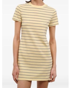 STAUD Wade Striped Mini Dress - Natural
