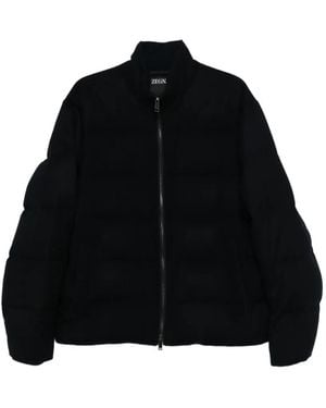 ZEGNA Zip-Fastening Long-Sleeve Jacket - Black