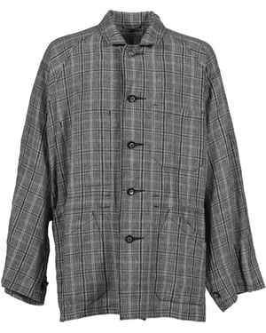 DAIRIKU Jude Check Work Jacket - Grey