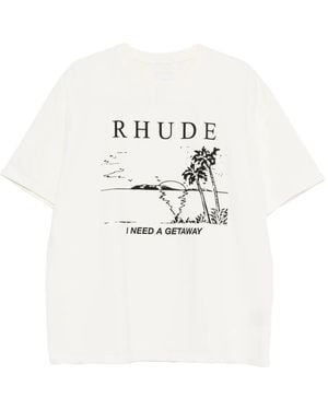 Rhude Graphic-print T-shirt - Blanco