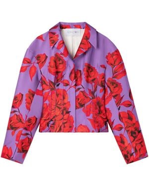 AZ FACTORY Hibiscus クロップドジャケット - レッド