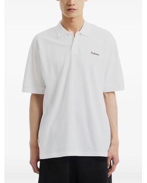 Palmes Logo-Embroidered Piqué Polo Shirt - White
