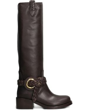 Zimmermann Helix Braided Buckle Boots - Black