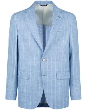 Brian Dales Single-Breasted Blazer - Blue
