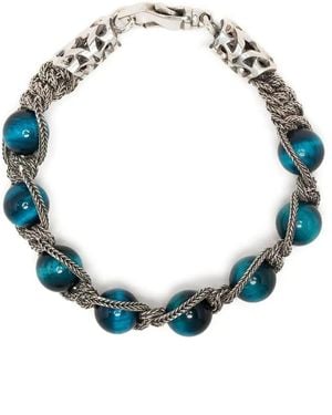 Emanuele Bicocchi Braided Bead Bracelet - Blue