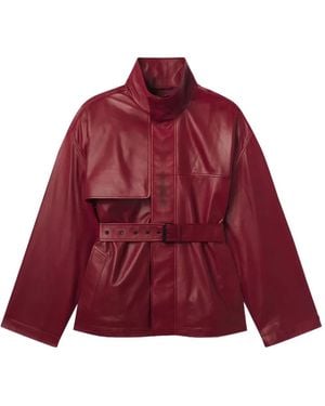 FRAME Alexandra Leather Jacket - Red