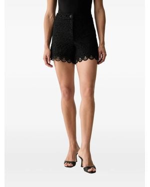 Morgan Shorts Mit Wellenkanten - Schwarz
