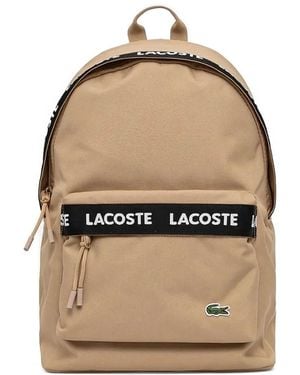 Lacoste Neocroc Logo-Band Backpack - Natural
