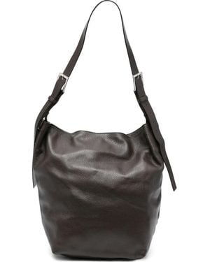 P.A.R.O.S.H. Buckle-Fastening Leather Shoulder Bag - Black