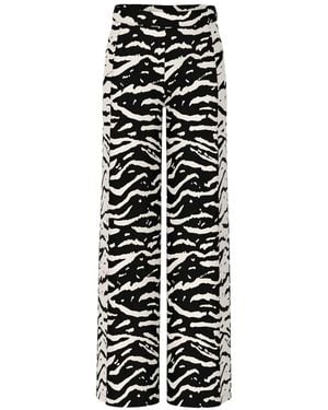 Marc Cain Zebra-Pattern Trousers - White