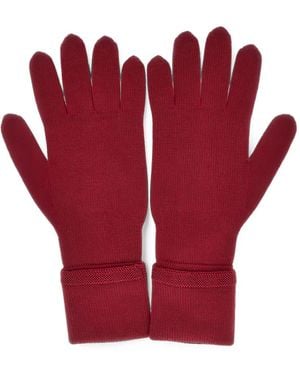 Emporio Armani Logo-Embroidered Wool Gloves