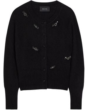 Simone Rocha Embellished Button-Fastening Cardigan - Black