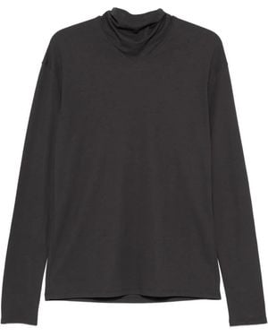 Lemaire Camiseta Con Lazo En El Cuello - Negro