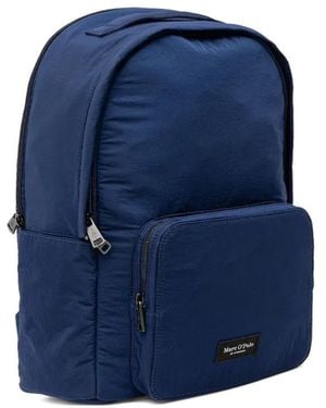 Marc O' Polo Medium Logo-Patch Backpack - Blue