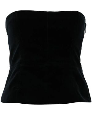 Tom Ford Velvet Corset Top - Black