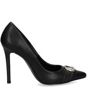Just Cavalli 120Mm Leather Court Shoes - Black