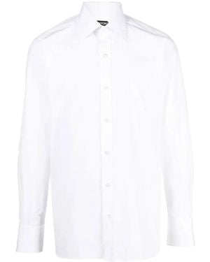 Tom Ford Long Sleeve Cotton Shirt - White