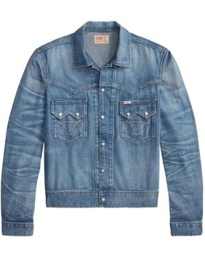 RRL Studded Embroidered Jacket - Blue