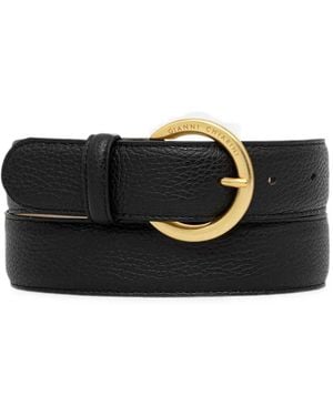 Gianni Chiarini Pebbled-Leather Belt - Black