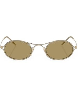 Giorgio Armani Oval-Frame Sunglasses - Metallic