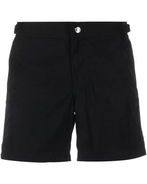 McQueen Buckle-Detail Swim Shorts - Black