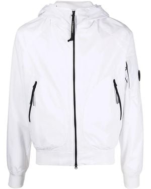 C.P. Company Lens-Detail Hooded Jacket - White