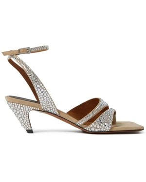 Stella McCartney Sandales À Ornements Strassés - Métallisé