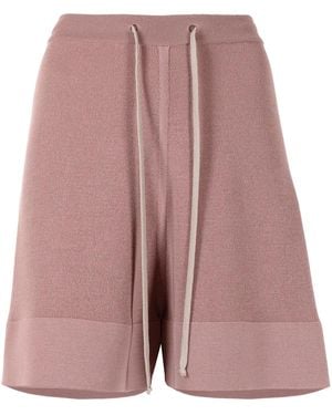 Rick Owens Knee-Length Knitted Shorts - Pink