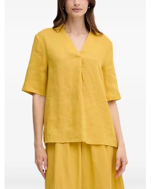 Benetton V-Neck Top - Yellow