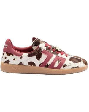 Back 70 Cloud Cow-Print Heart-Charm Sneakers - Pink