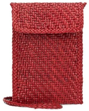 Dragon Diffusion Bandolera Para Móvil De Piel Tejida - Rojo