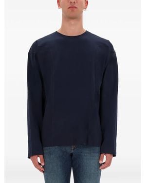 DIESEL Paneled Long-Sleeve T-Shirt - Blue