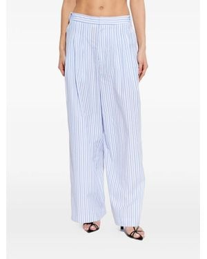 Rag & Bone Pantalon Plissé À Rayures - Blue
