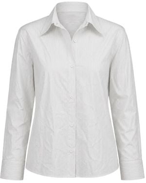 WE-AR4 The Layered Vertical-Stripe Shirt - White