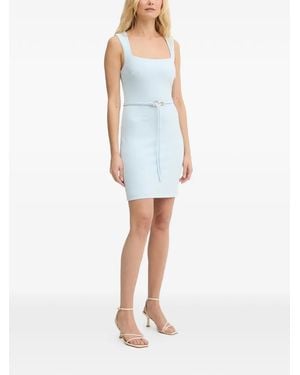 Guess Clea Square-Neck Belted Mini Dress - White