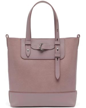 Maison Margiela Four-Stitch Leather Shoulder Bag - Purple