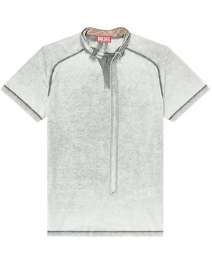 DIESEL T-Gary Tie-Neck T-Shirt - Grey