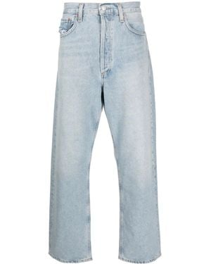 Agolde Halbhohe Straight-Leg-Jeans - Blau