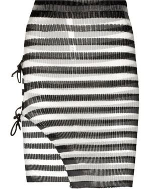 a. roege hove Ivy Sheer Striped Miniskirt - Grey