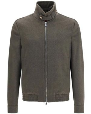 Brunello Cucinelli Chaqueta Con Cuello Alto - Gris